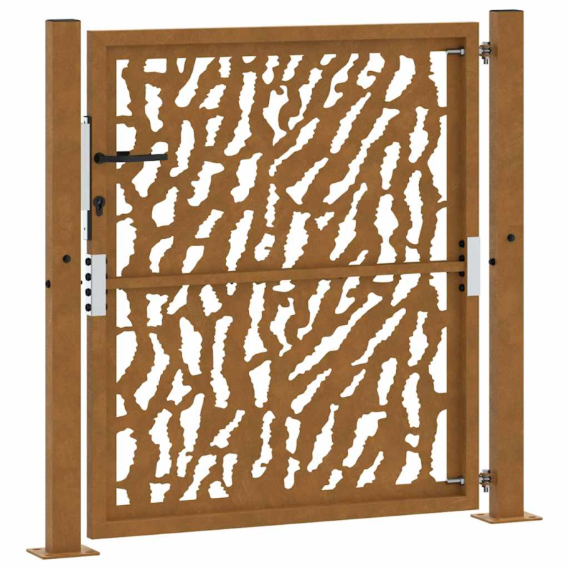 Gartentor 105x105 cm Wetterfester Stahl Spurendesign