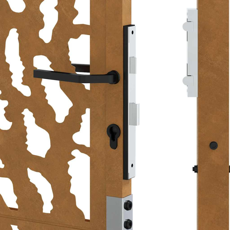 Gartentor 105x105 cm Wetterfester Stahl Spurendesign