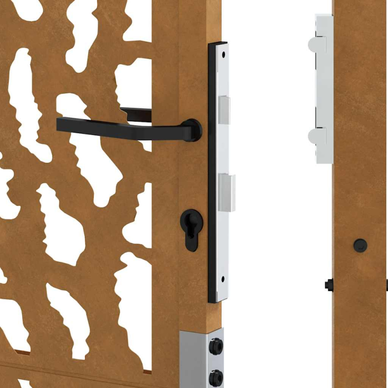 Gartentor 105x180 cm Wetterfester Stahl Spurendesign