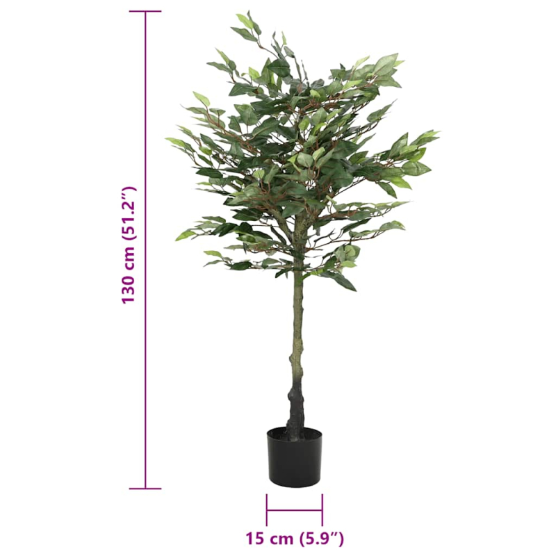 Ficusbaum Künstlich 480 Blätter 130 cm Grün