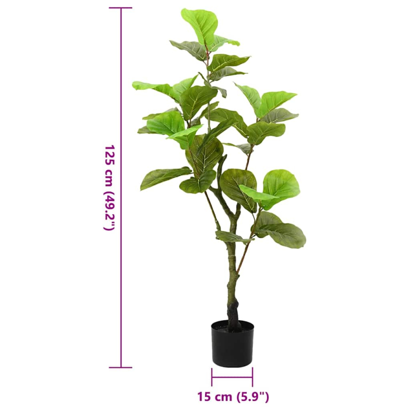 Ficusbaum Künstlich 30 Blätter 125 cm Grün