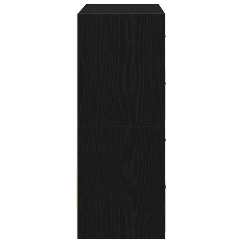 Schränke mit 2 Schubladen 2Stk. Schwarz Eichen-Optik 60x31x40cm