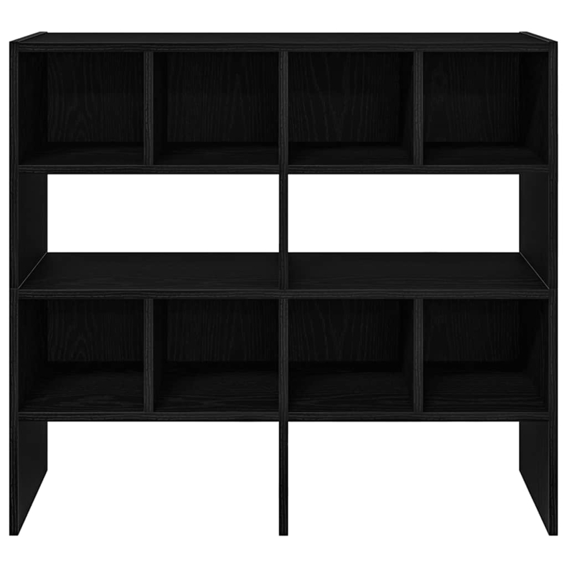 Schuhregale 2 Stk. Stapelbar Schwarz Eichen-Optik 89,5x30x40 cm