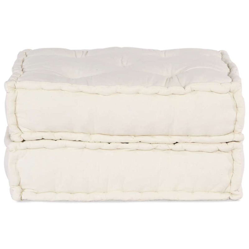 Pouf Modular Creme 70x70x36 cm Stoff