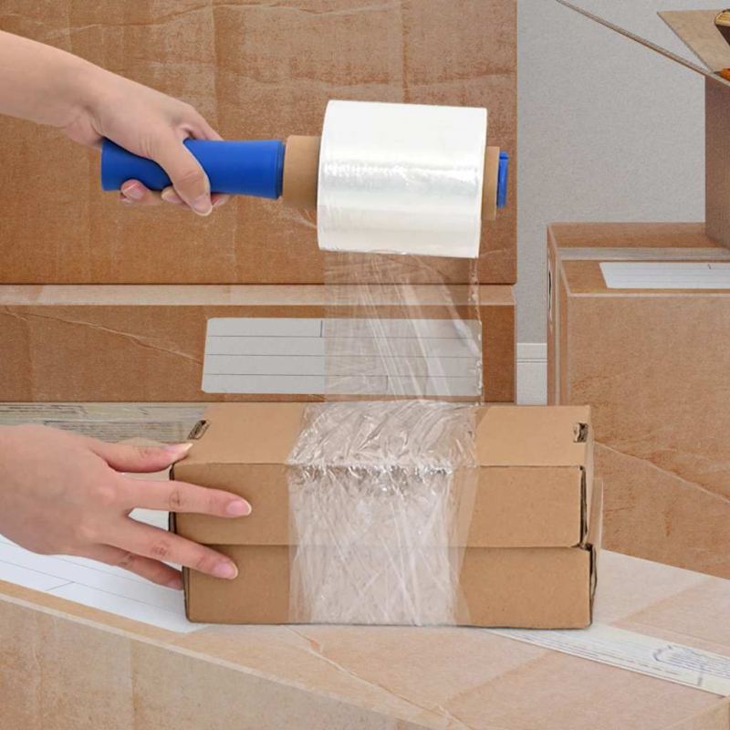 Stretchfolie mit Griff 10 Stk. Transparent 23 ?m 50 cm x 150 m