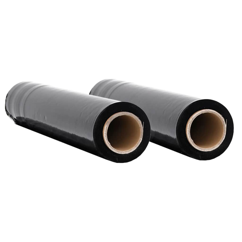 Stretchfolie 2 Stk. Schwarz 30 ?m 50 cm x 300 m