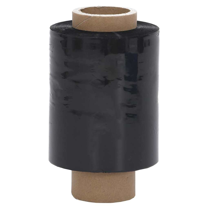 Stretchfolien 50 Stk. Schwarz 23 ?m 10 cm x 150 m