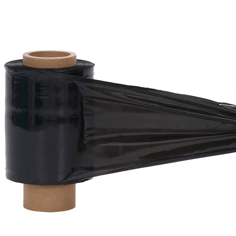 Stretchfolien 50 Stk. Schwarz 23 ?m 10 cm x 150 m