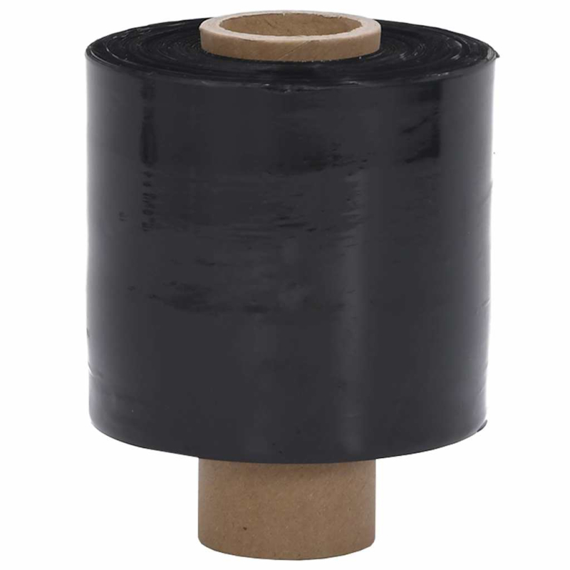 Stretchfolien 10 Stk. Schwarz 23 ?m 10 cm x 300 m