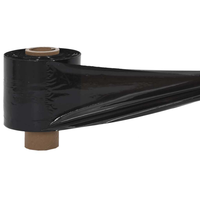 Stretchfolien 10 Stk. Schwarz 23 ?m 10 cm x 300 m