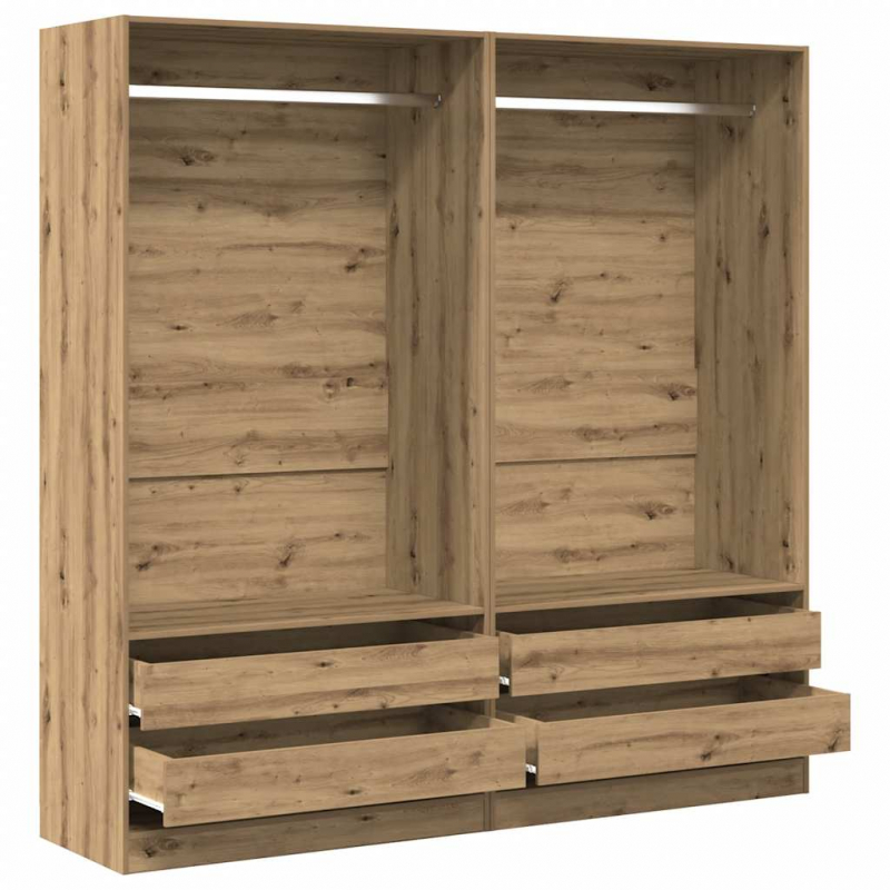 Kleiderschrank Artisan-Eiche 100x50x200 cm Holzwerkstoff