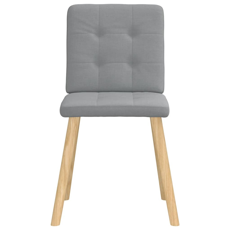 Esszimmerstühle 2 Stk. Hellgrau Stoff