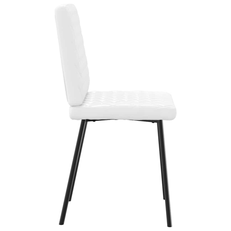 Esszimmerstühle 2 Stk. Weiß Kunstleder