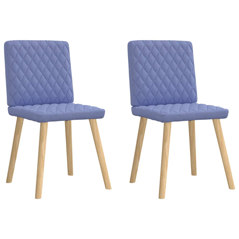 Esszimmerstühle 2 Stk. Jeansblau Stoff