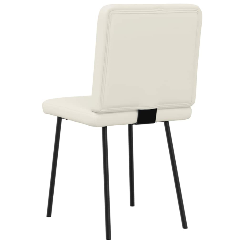 Esszimmerstühle 2 Stk. Creme Samt