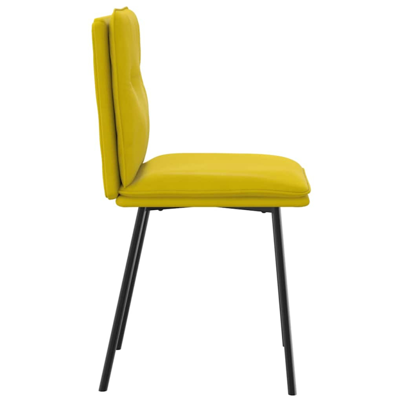 Esszimmerstühle 2 Stk. Gelb Samt