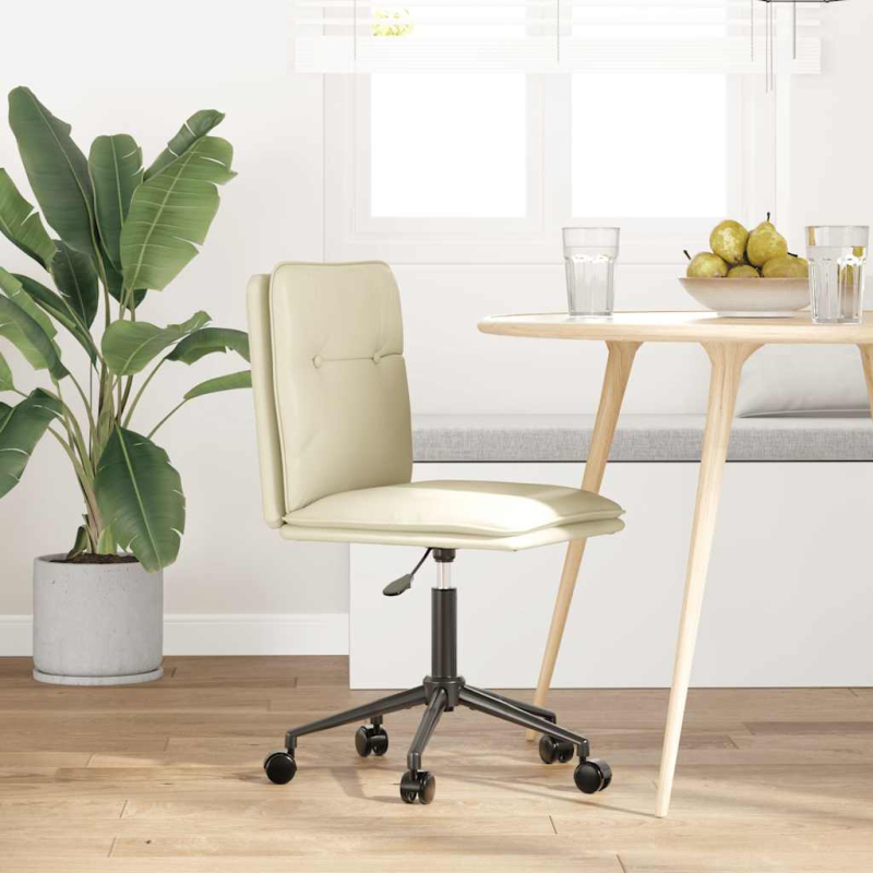 Esszimmerstuhl Creme Kunstleder