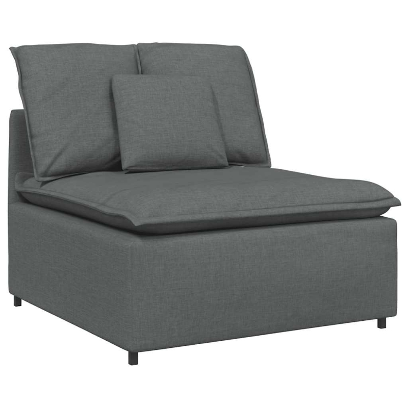 Modulares Sofa mit Kissen Dunkelgrau