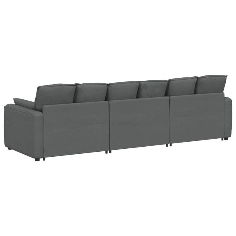 Modulares Sofa mit Kissen Dunkelgrau