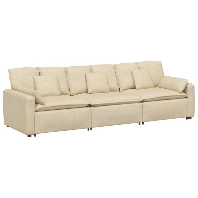 Modulares Sofa mit Kissen Cream
