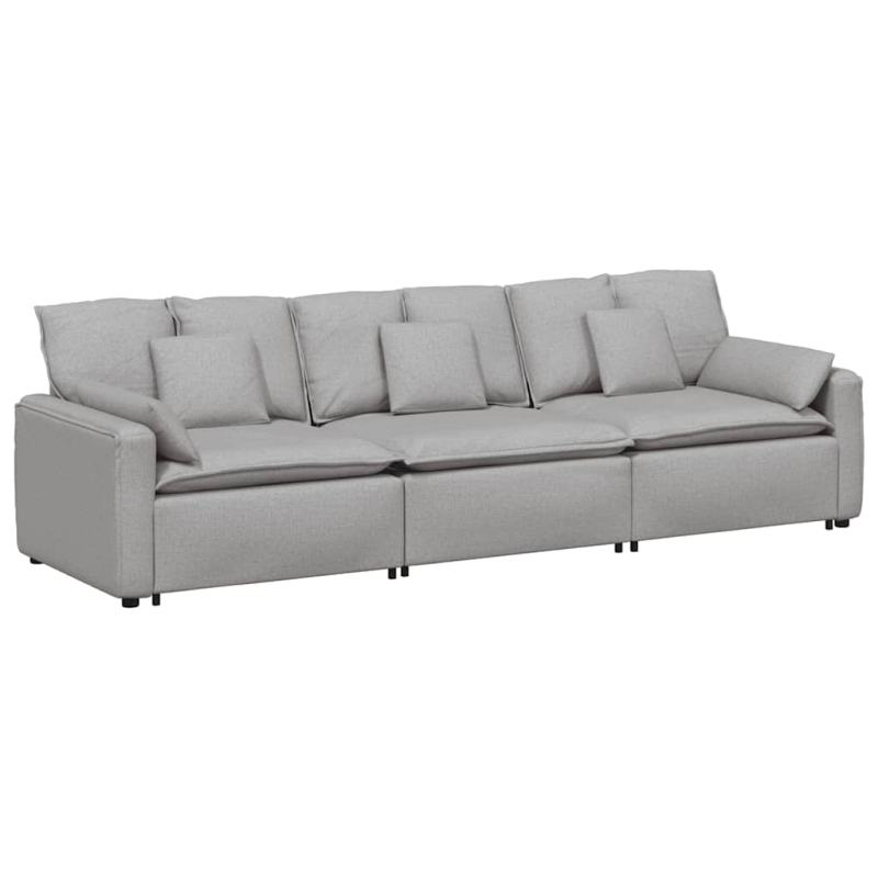 Modulares Sofa mit Kissen Wolkengrau