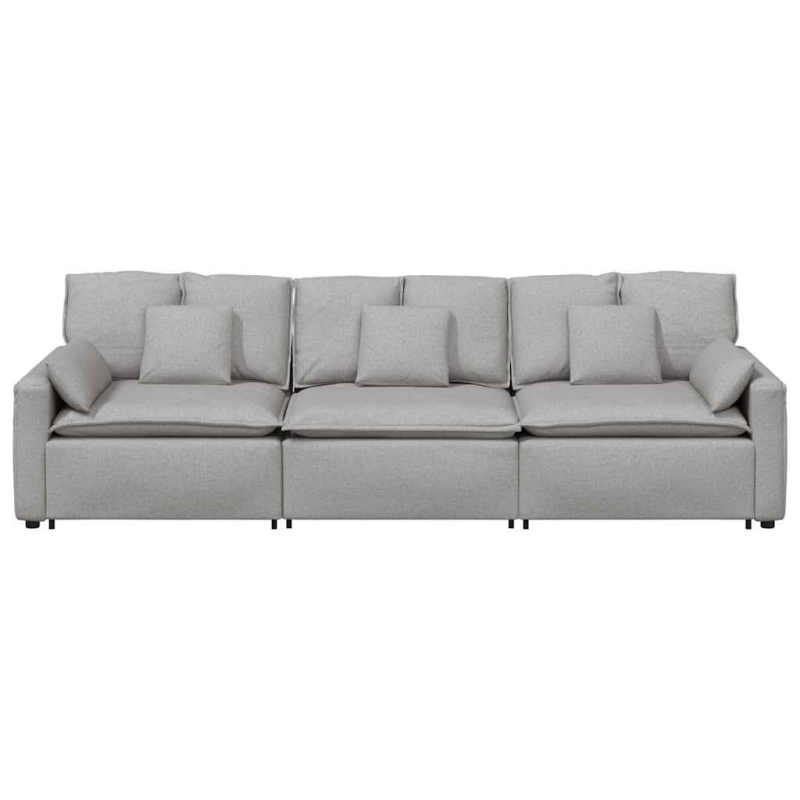 Modulares Sofa mit Kissen Wolkengrau