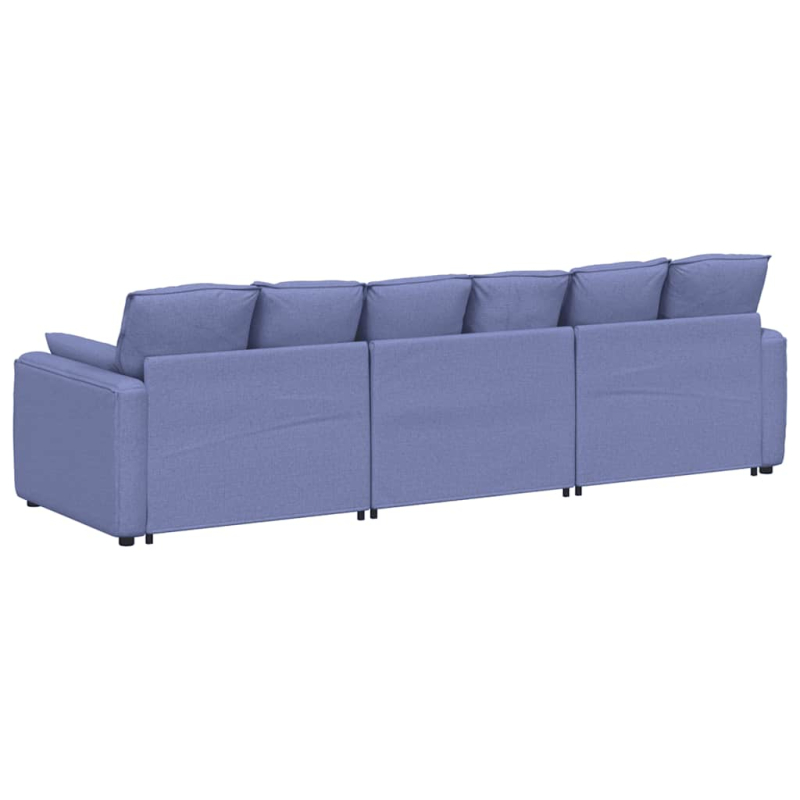 Modulares Sofa mit Kissen Jeansblau