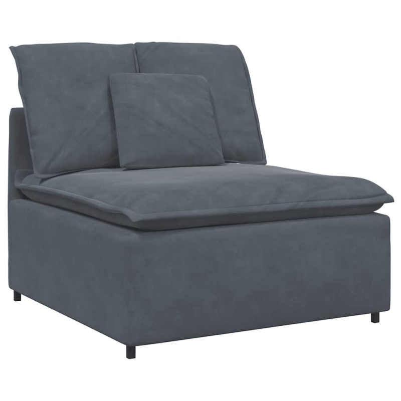 Modulares Sofa mit Kissen Dunkelgrau