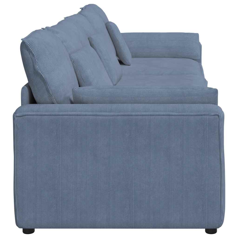 Modulares Sofa mit Kissen Blau