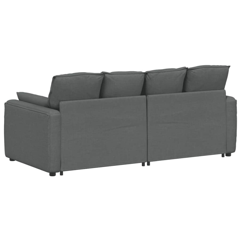 Modulares Sofa mit Kissen Dunkelgrau