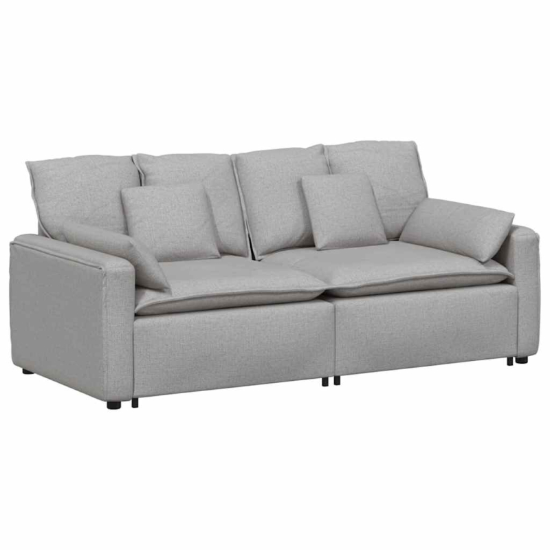 Modulares Sofa mit Kissen Wolkengrau