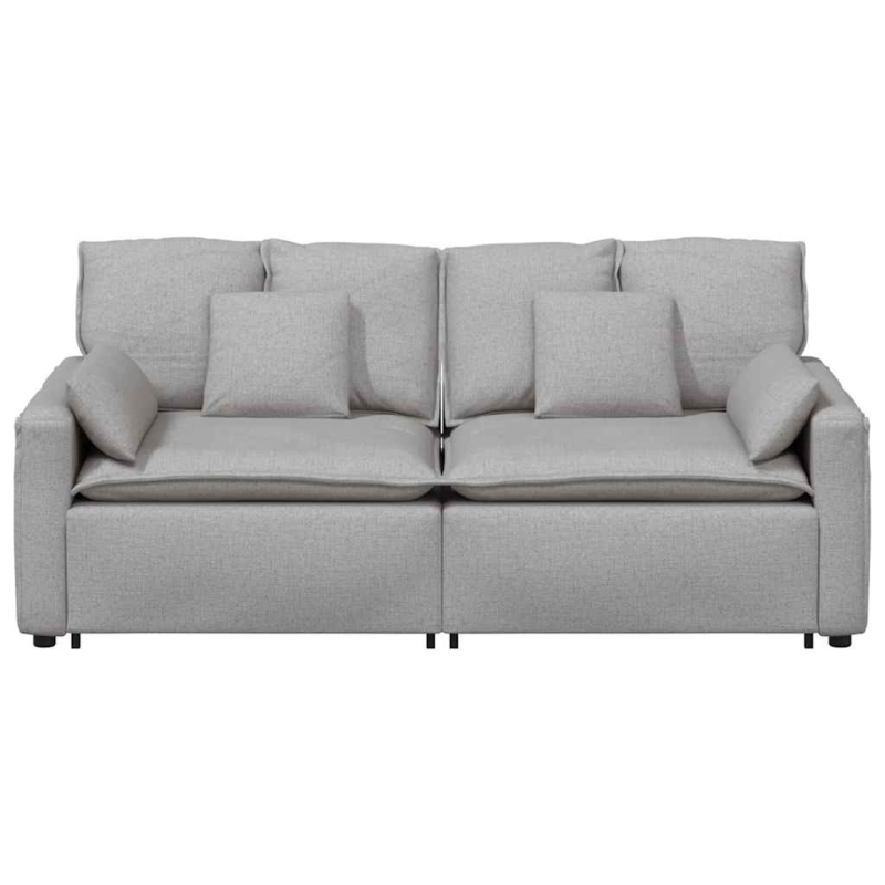 Modulares Sofa mit Kissen Wolkengrau