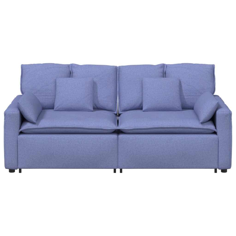 Modulares Sofa mit Kissen Jeansblau
