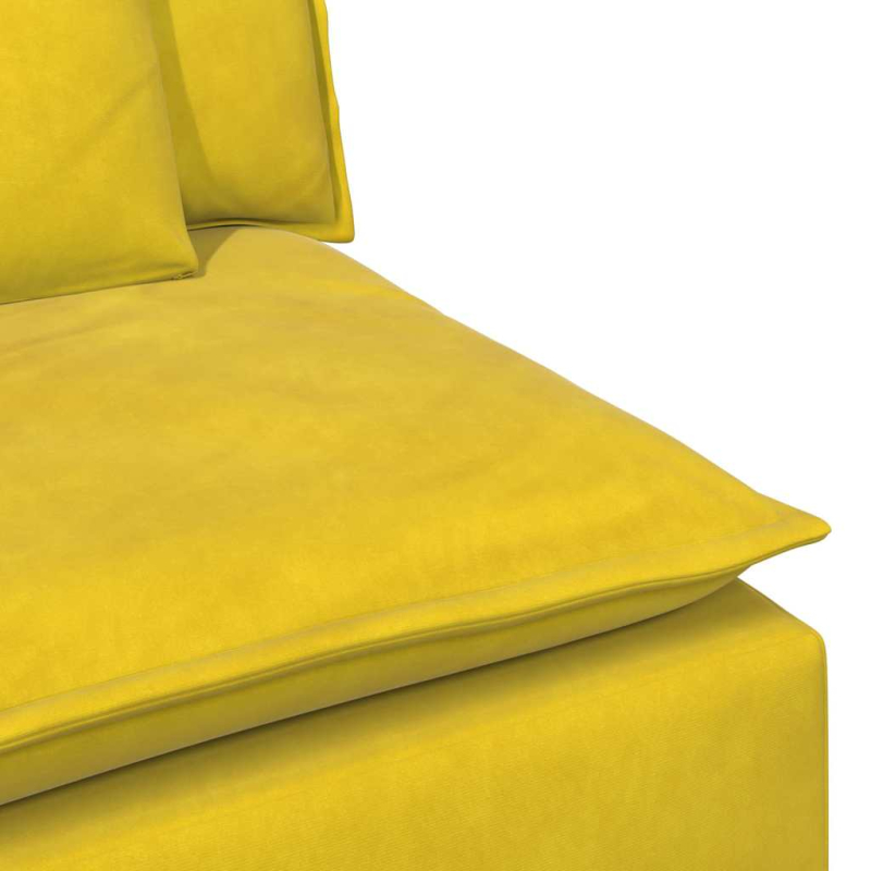 Modulares Sofa mit Kissen Gelb
