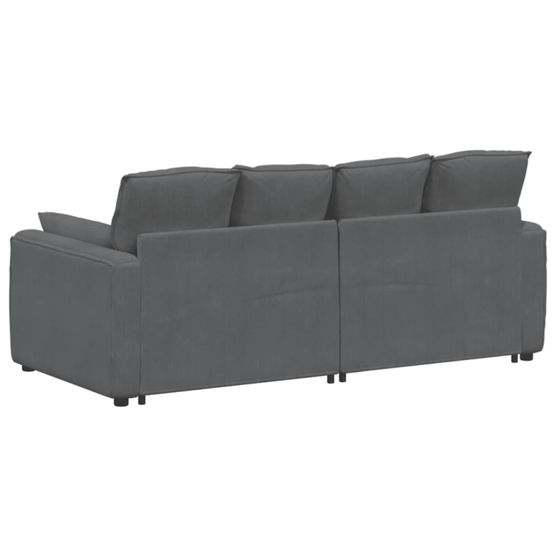 Modulares Sofa mit Kissen Dunkelgrau