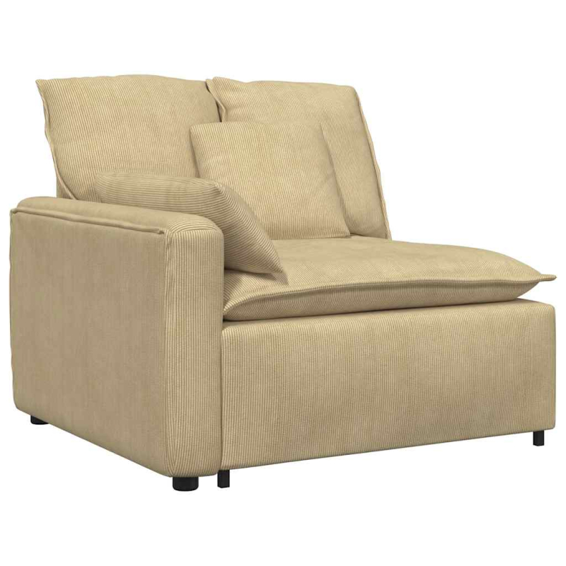 Modulares Sofa mit Kissen Hellgrün Grau