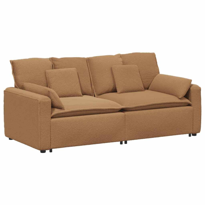 Modulares Sofa mit Kissen Beige