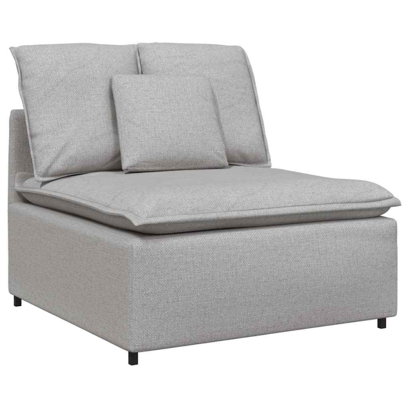 Modulares Sofa mit Kissen Stoff Wolkengrau