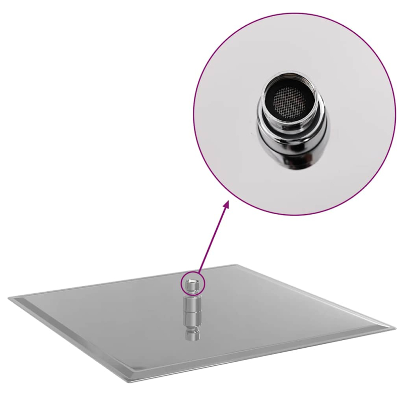 Regenbrause Edelstahl 304 40x40 cm Quadrat