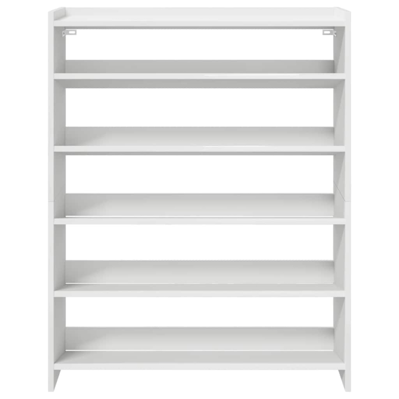 Schuhregal Weiß 80x25x100 cm Holzwerkstoff