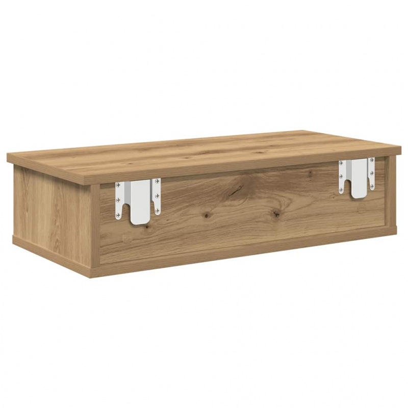 Wandregal mit Schubladen Artisan-Eiche 60x25x15cm Holzwerkstoff