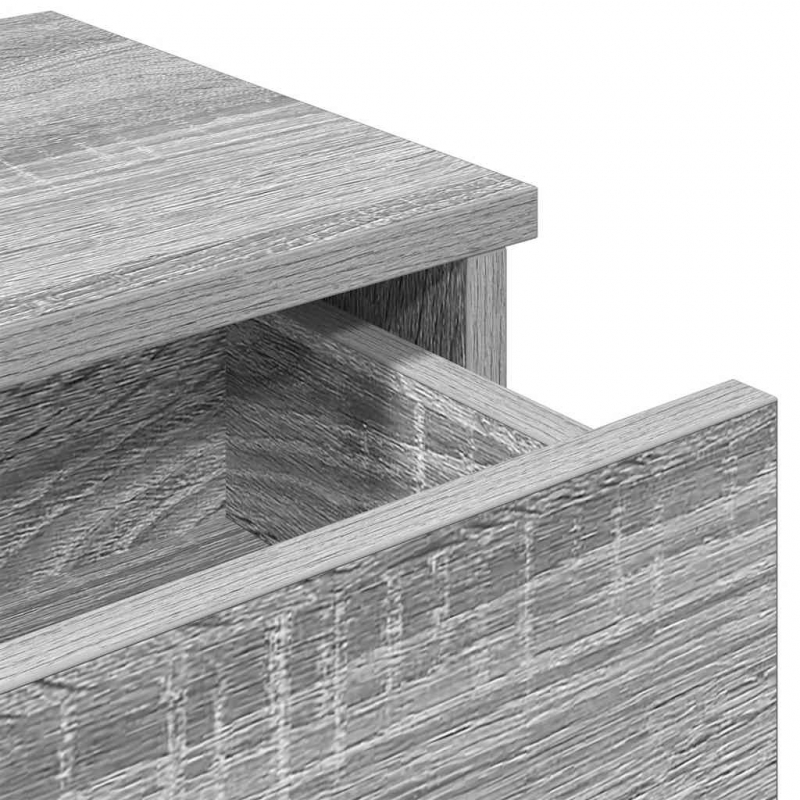 Wandregal mit Schubladen Grau Sonoma 80x31x17 cm Holzwerkstoff