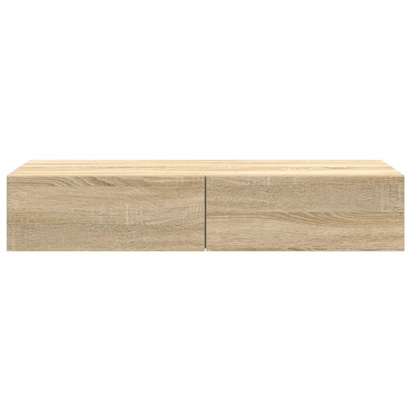 Wandregal mit Schubladen Sonoma-Eiche 100x36x19cm Holzwerkstoff