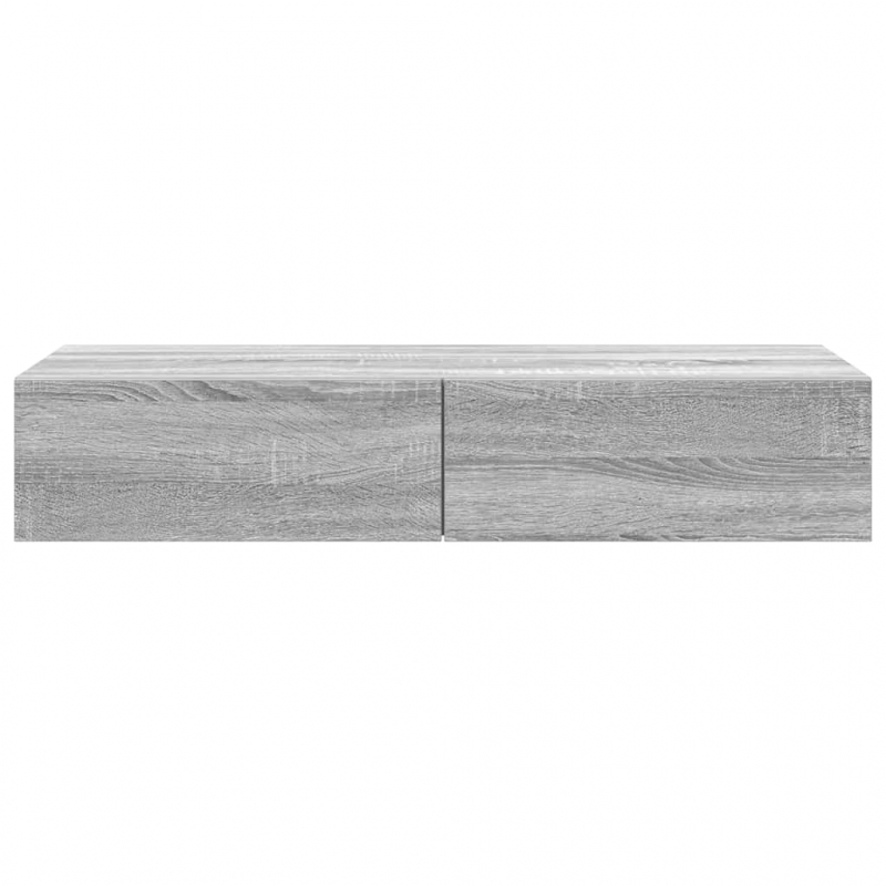 Wandregal mit Schubladen Grau Sonoma 100x36x19 cm Holzwerkstoff