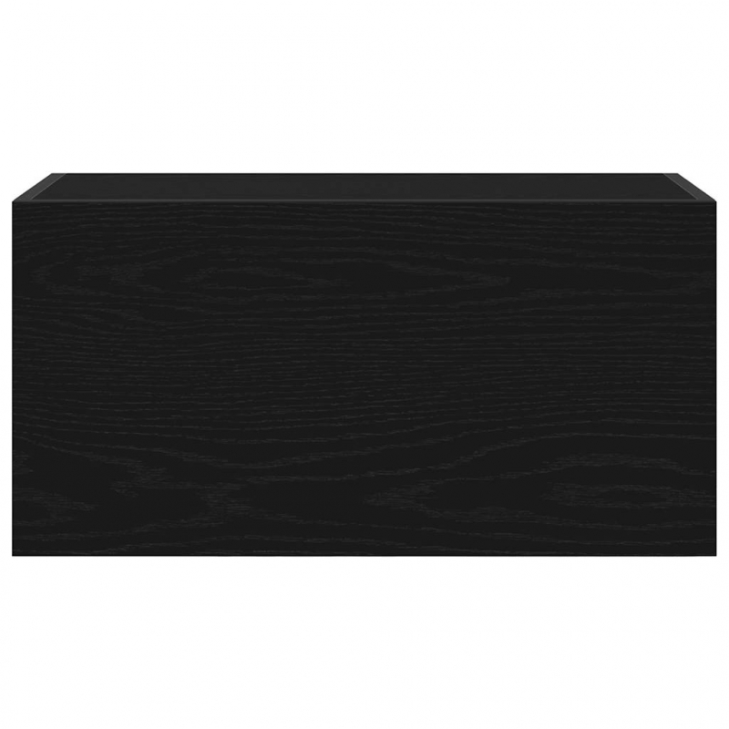 Bad-Wandschrank Schwarz 60x25x30 cm Holzwerkstoff