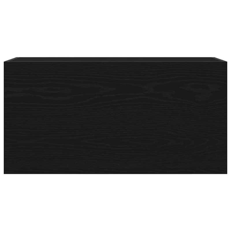 Bad-Wandschrank Schwarz 80x25x40 cm Holzwerkstoff