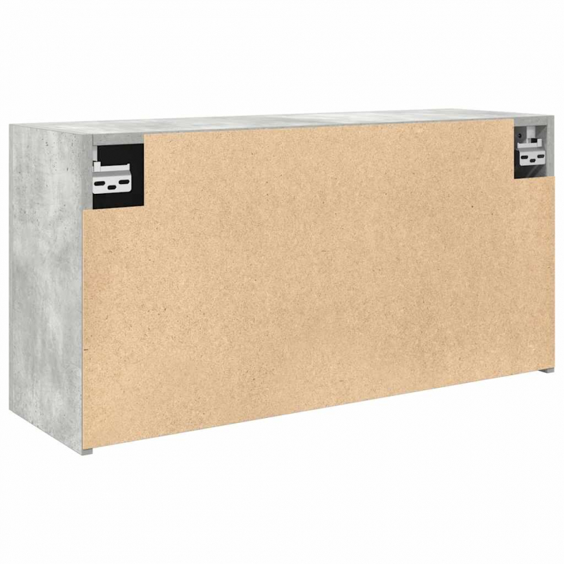 Bad-Wandschrank Betongrau 80x25x40 cm Holzwerkstoff