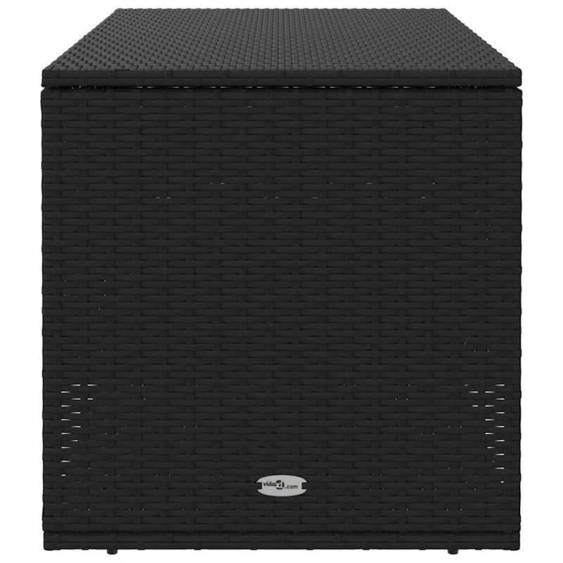 Outdoor-Kissenbox Schwarz 100x55x55,5 cm Poly Rattan