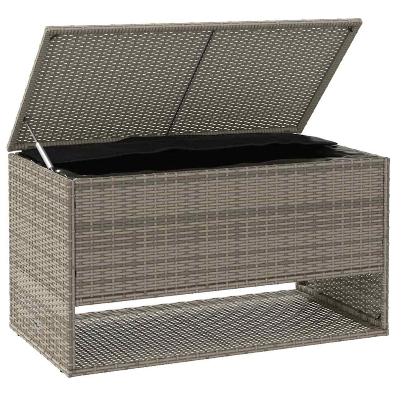 Outdoor-Kissenbox Grau 100x55x55,5 cm Poly Rattan