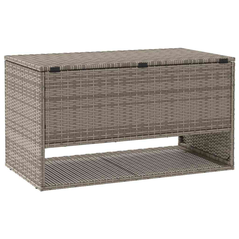 Outdoor-Kissenbox Grau 100x55x55,5 cm Poly Rattan